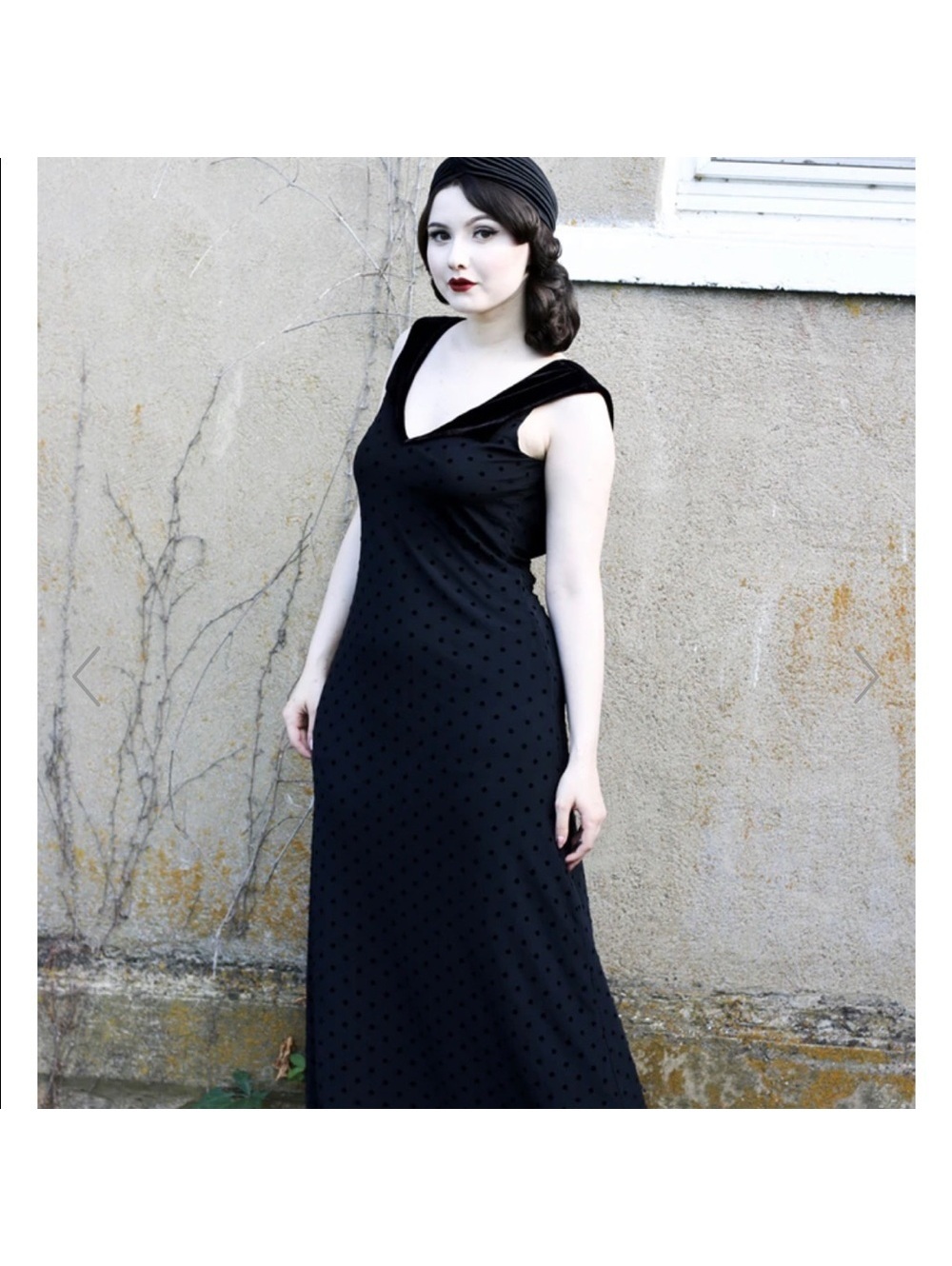 NWT Retrolicious Baroness Black Maxi Dress Medium Goth Retro